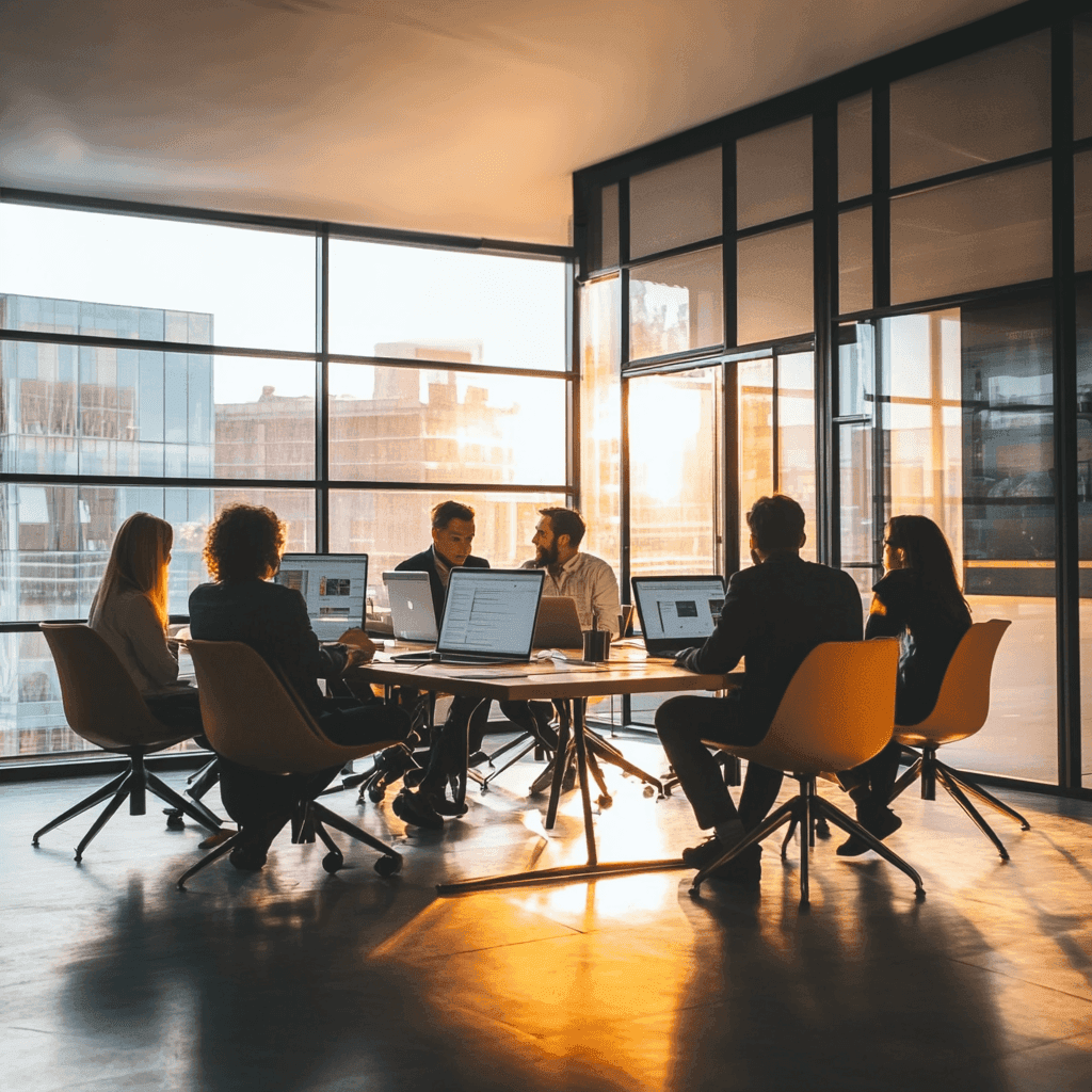 Our team working on IT solutions